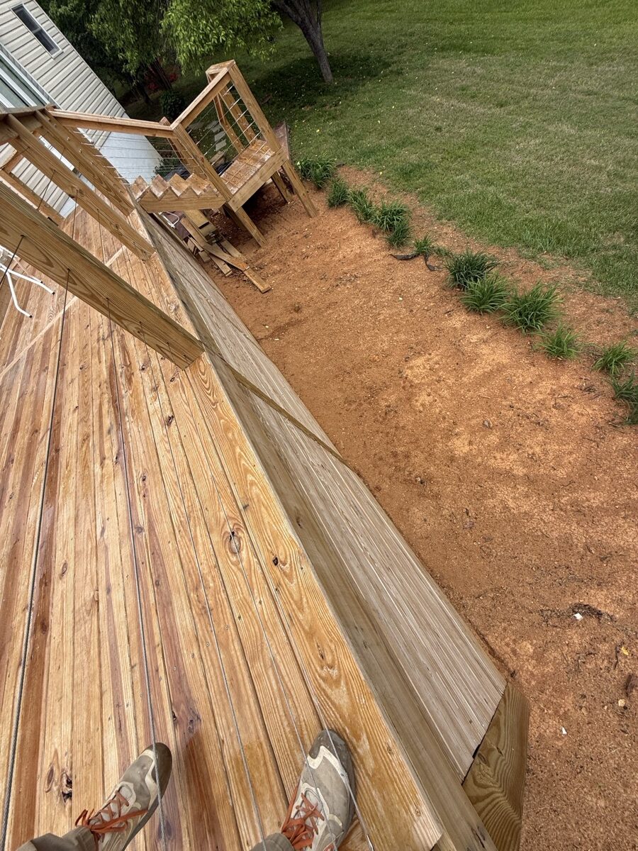 Deck staining project by Rock's Painting in the Tri-Cities