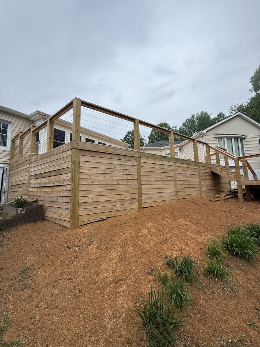 Deck staining project by Rock's Painting in the Tri-Cities