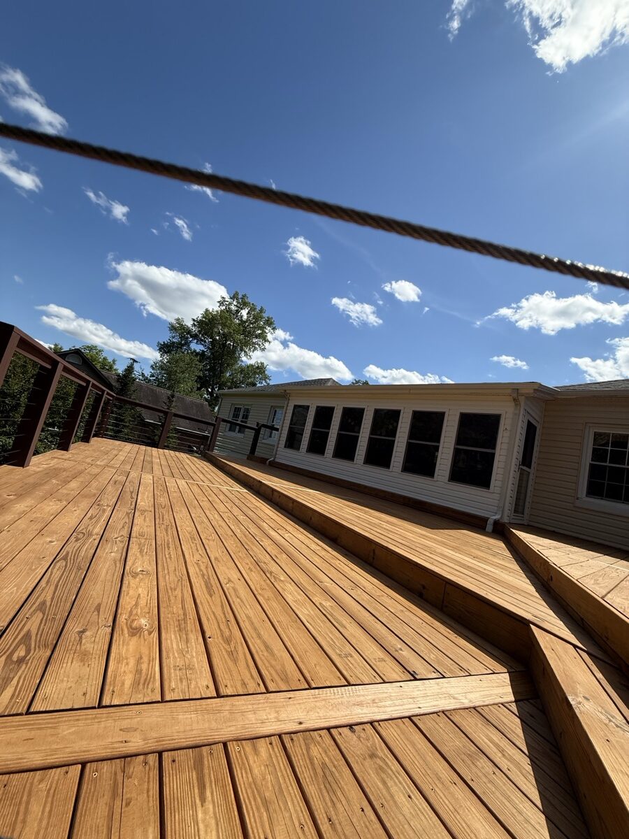 Deck Staining project example