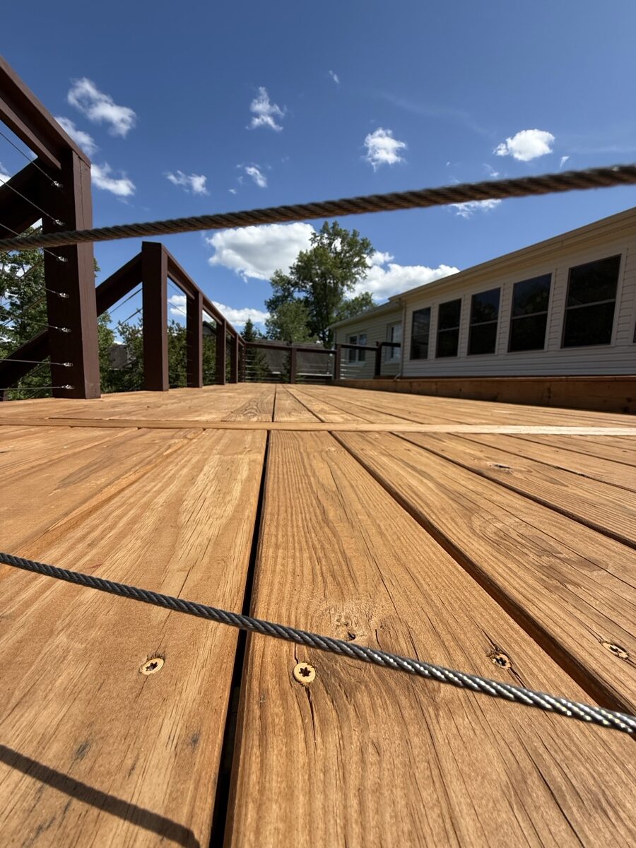 Deck staining project by Rock's Painting in the Tri-Cities