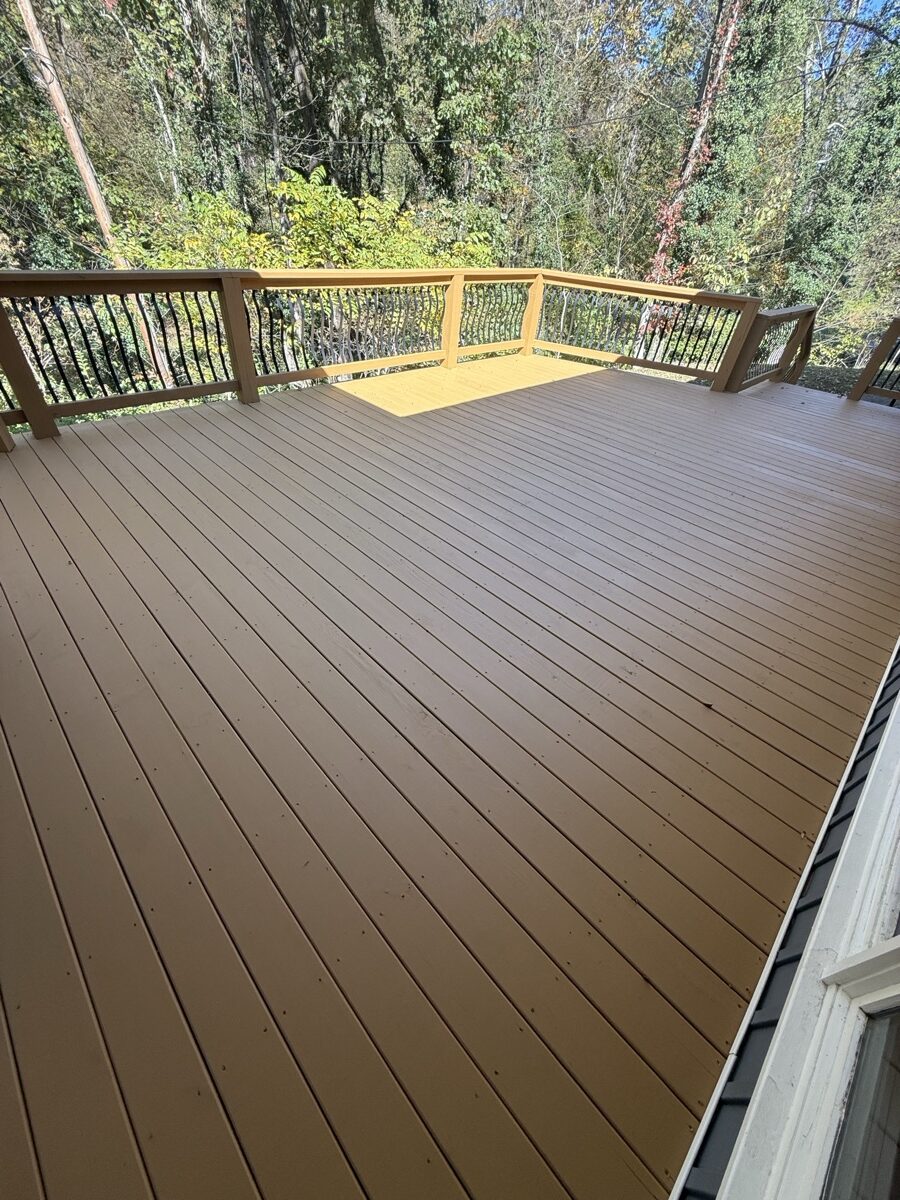 Deck staining project by Rock's Painting in the Tri-Cities