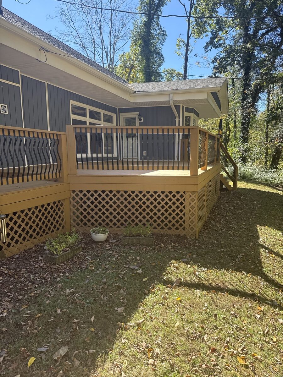 Deck staining project by Rock's Painting in the Tri-Cities