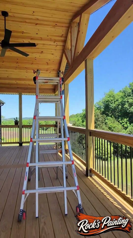 Before and after video of a Piney Flats TN deck stained with PPG ProLuxe Mahogany