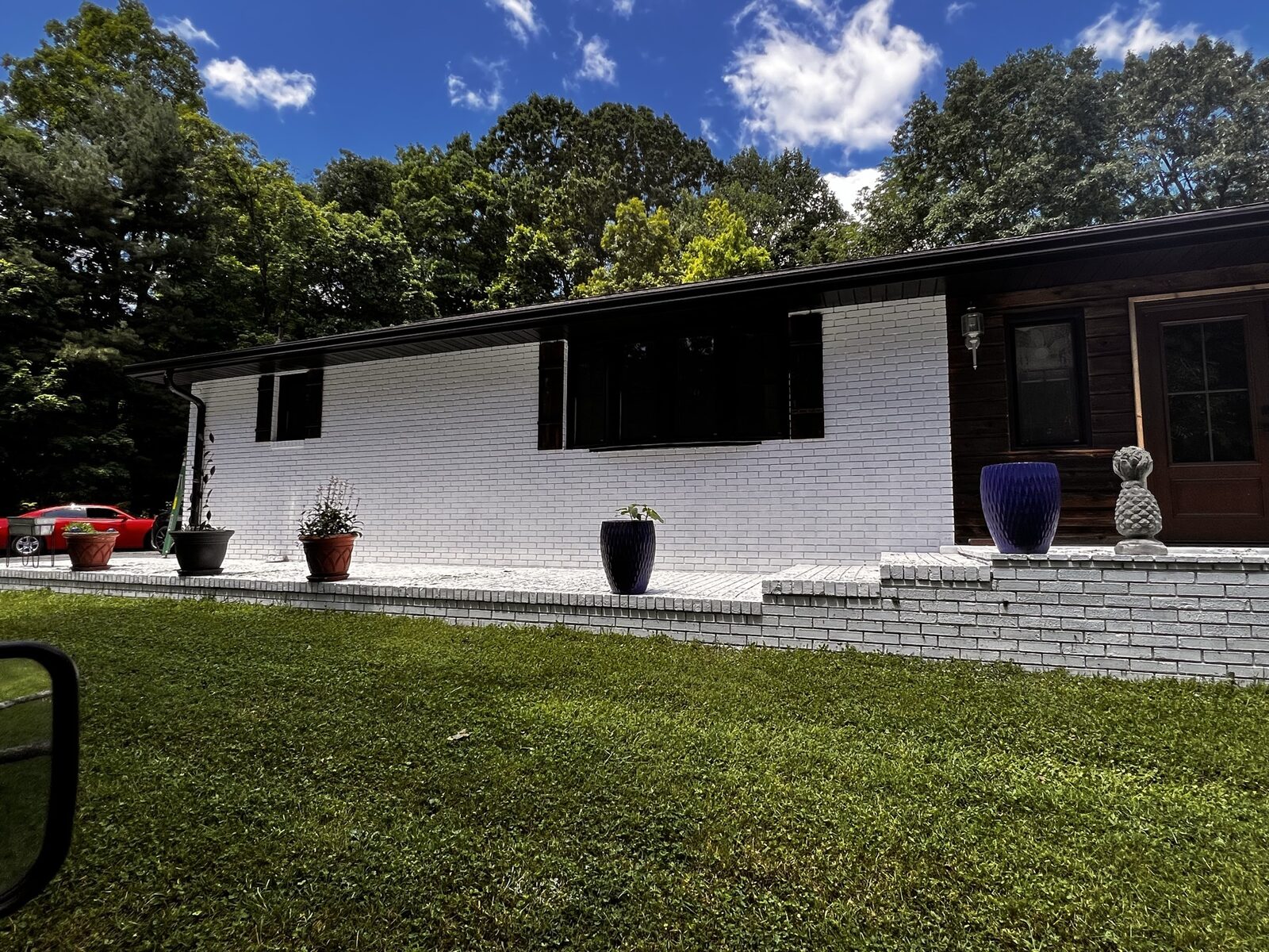 Side angle finished Romabio Masonry Flat brick home